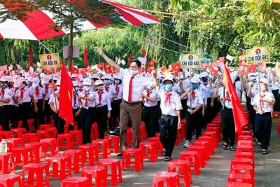 Lễ khai giảng năm học 2020 – 2021 của trường THCS Mỹ Hưng, huyện Mỹ Lộc, Nam Định