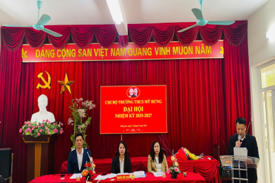 Đại hội Chi bộ trường THCS Mỹ Hưng nhiệm kì 2025 – 2027